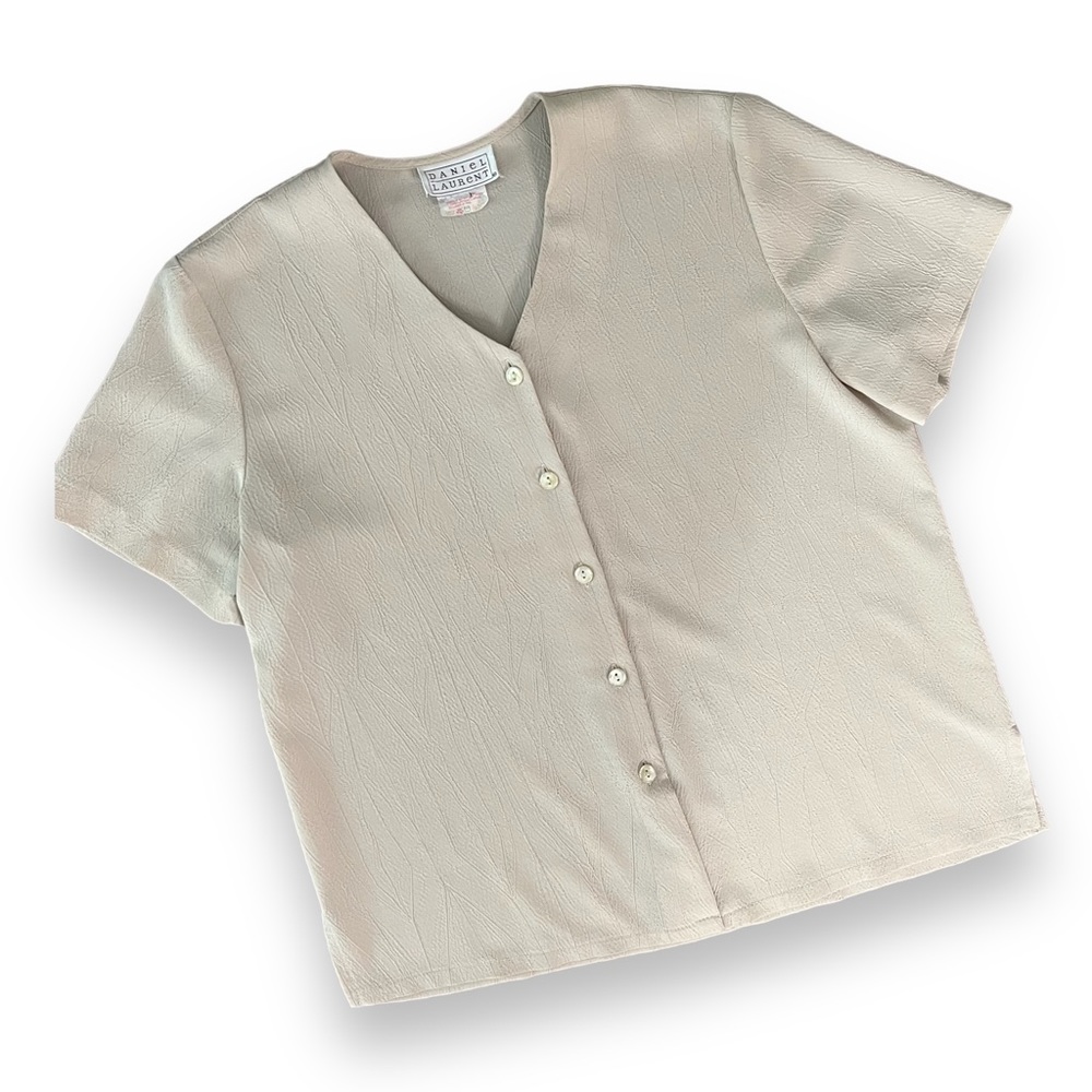 Vintage Ribbed Button Down Shirt